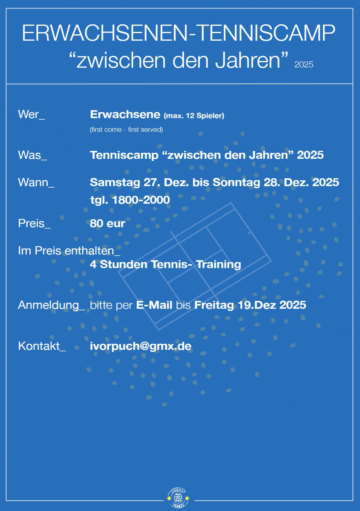 Mehr über den Artikel erfahren Tenniscamp zwischen den Jahren