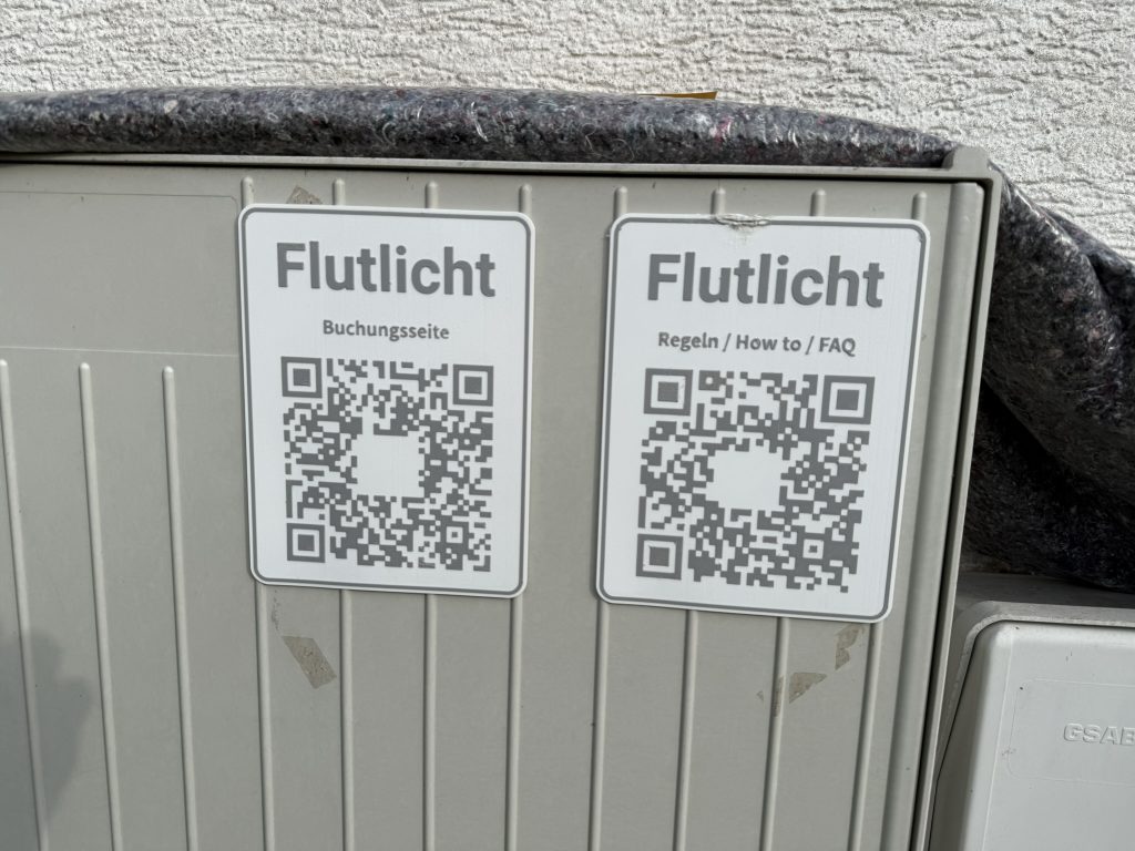 Buchung Flutlicht